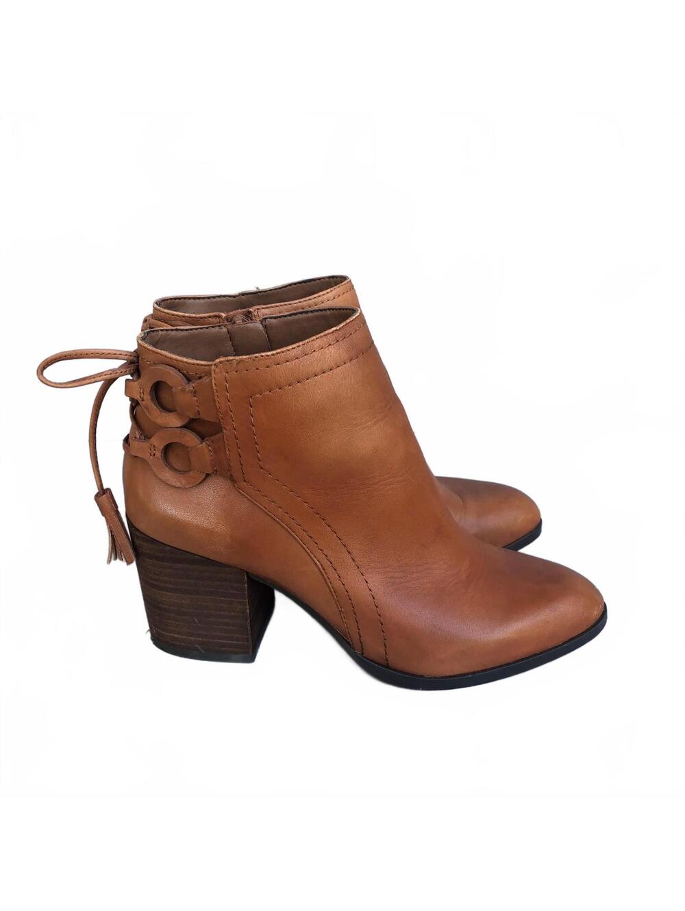 Vince Camuto Mellia Leather Ankle Boots Size 5.5 Boho Western Chic Cottagecore